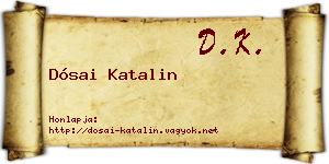 Dósai Katalin névjegykártya