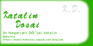 katalin dosai business card